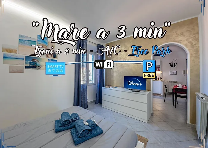 Sea 3 Min Away - Free Park - Trains 8 Min - Air Conditioner