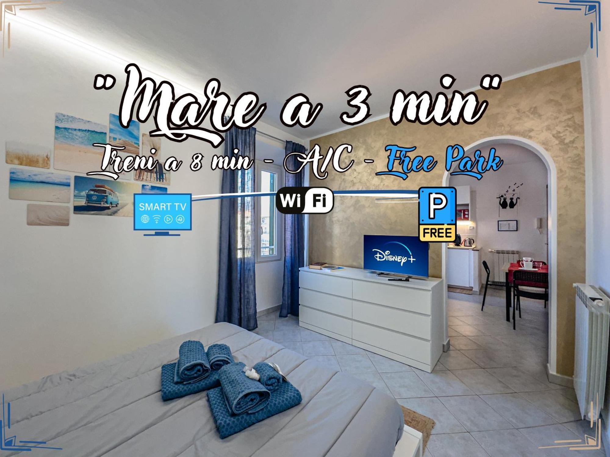 Apartment Sea 3 Min Away - Free Park - Trains 8 Min - Air Conditioner